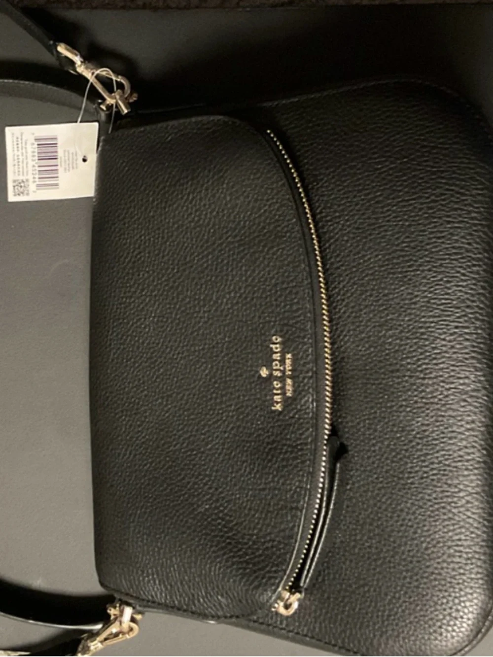 kate spade Black Pebbled Leather Crossbody Shoulder Bag with Tags